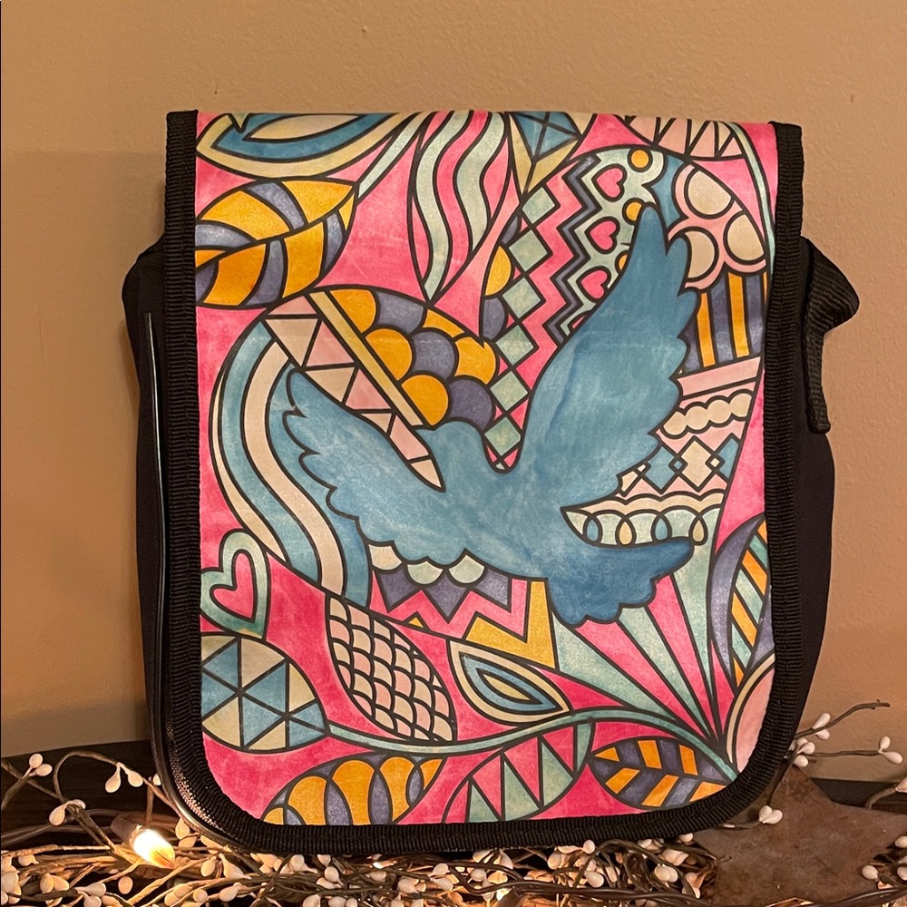 Peachtree Playthings Colorful Patterned Women's Crossbody Messenger Bag